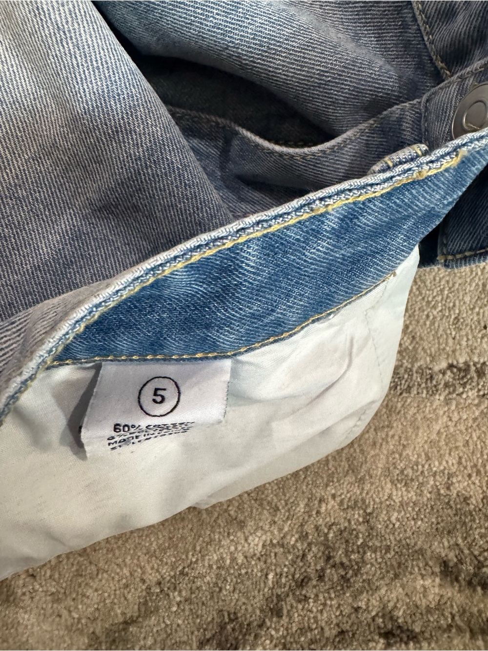 Fashion Nova Light Blue Distressed Denim Cutoff Shorts - Picture 5 of 5